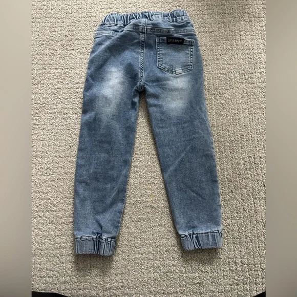 Little Bipsy Classic denim joggers 3t/4t - Picture 2 of 3